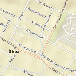 Štrba Street Map