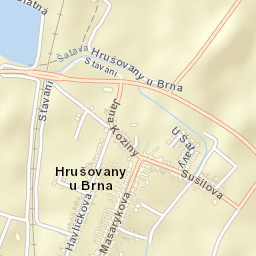Hrušovany u Brna Street Map