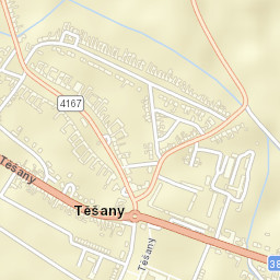 Těšany Street Map
