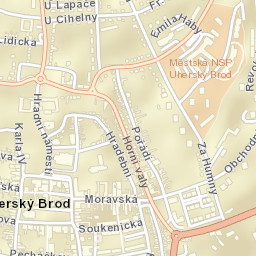 Uherský Brod Street Map