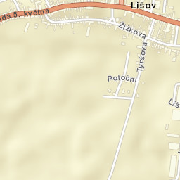 Lišov Street Map