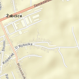 Žabčice Street Map