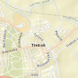 Třeboň Street Map
