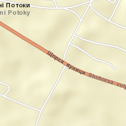Kamiani Potoky Street Map