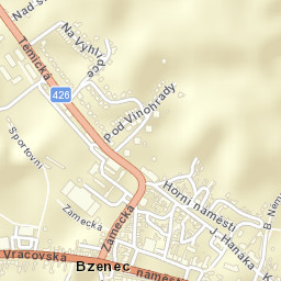 Bzenec Street Map