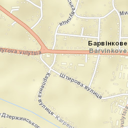 Barvinkove Street Map