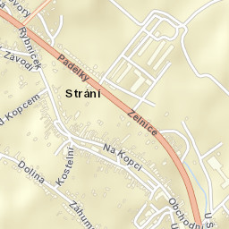 Strání Street Map