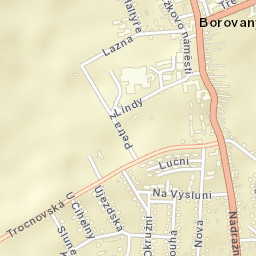 Borovany Street Map