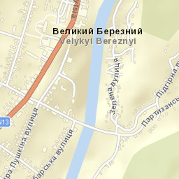 Velykyi Bereznyi Street Map