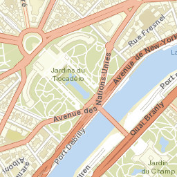 Eiffel Tower in Paris Street Map