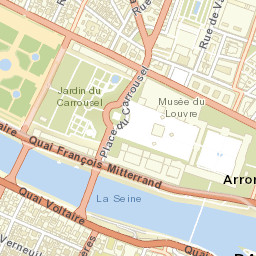 Louvre - Rivoli, Paris, France Street Map