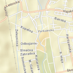 Okres Turčianske Teplice Street Map