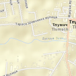 Tlumach Street Map