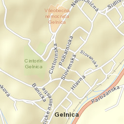 Gelnica Street Map