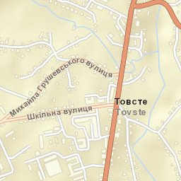 Tovste Street Map