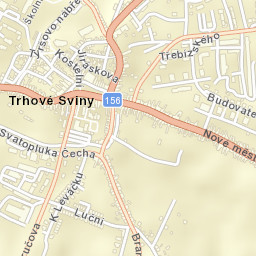 Trhové Sviny Street Map