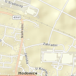 Hodonice Street Map