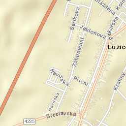 Lužice Street Map