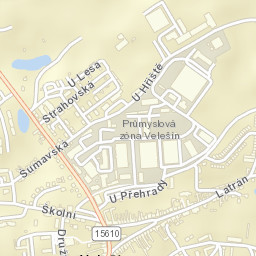 Velešín Street Map