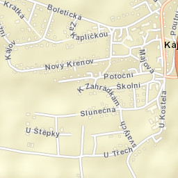 Kájov Street Map