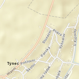 Týnec Street Map