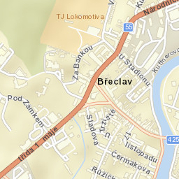 Břeclav Street Map