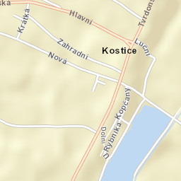 Kostice Street Map