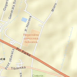 Okres Sobrance Street Map