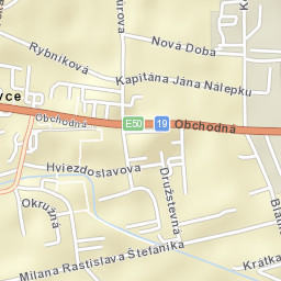 Sečovce Street Map
