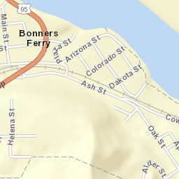 Bonners Ferry, ID 83805, USA Street Map