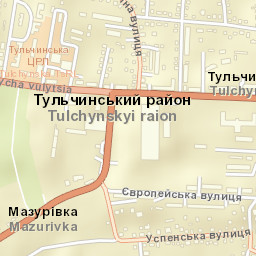 Tulchyn Street Map