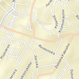 Rožňava Street Map