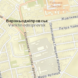 Verkhn’odniprovs’k Street Map