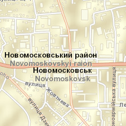Novomoskovs’k Street Map