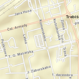 Trebišov Street Map