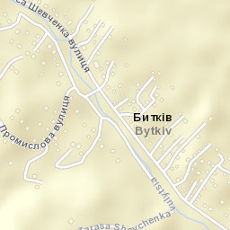 Bytkiv Street Map