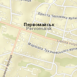 Pervomays’k Street Map