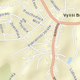 Vyšší Brod Street Map