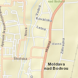 Moldava nad Bodvou Street Map