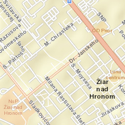 Žiar nad Hronom Street Map