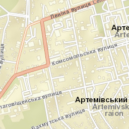 Bakhmut Raion Street Map