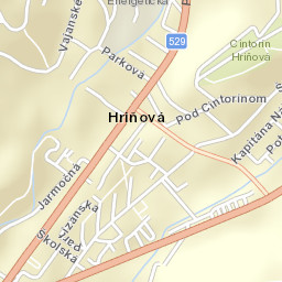 Hriňová Street Map