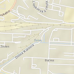 Zvolen Street Map