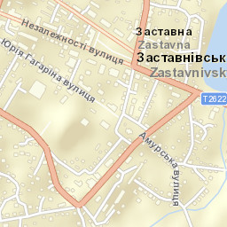 Zastavna Street Map