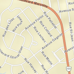 Roberval Street Map