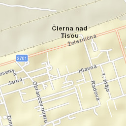 Čierna nad Tisou Street Map