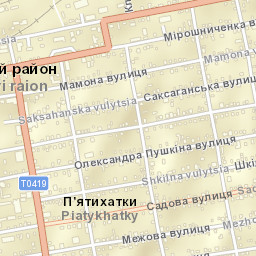 Piatykhatky Street Map