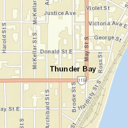 Thunder Bay Street Map