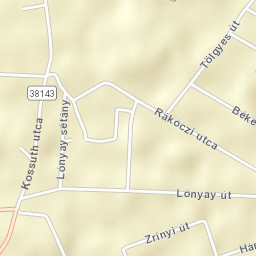 Tuzsér Street Map