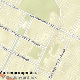 Molodohvardiys’k Street Map